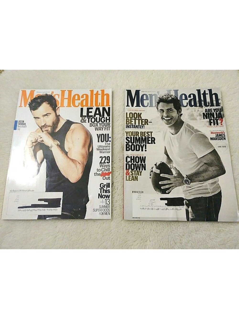 Men's Health Magazine Justin Theroux James Marsden June July/August 2018 Fitness